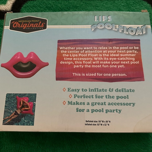 Pink Lips Pool Float - Picture 2 of 2